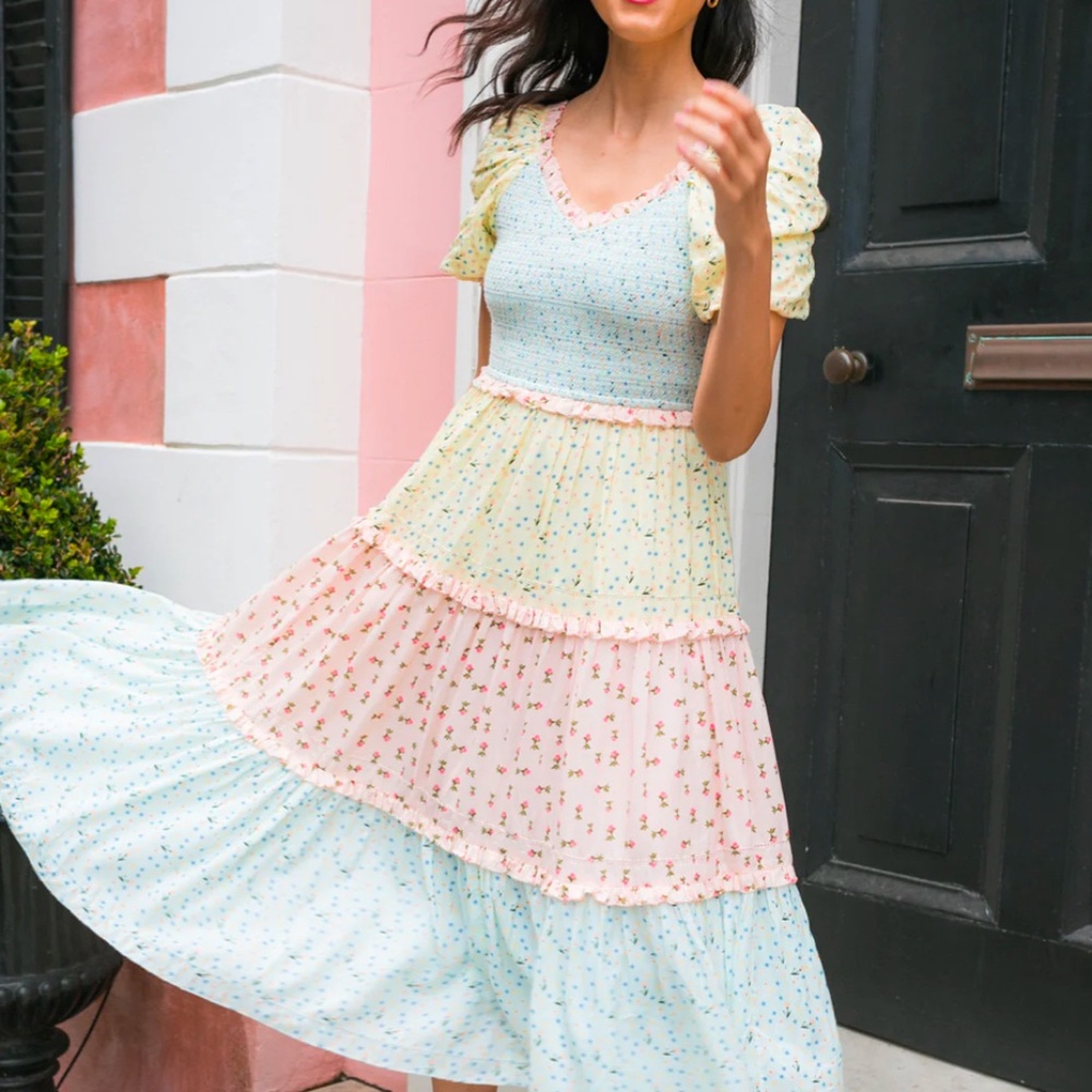 Ivy City Co Patchwork Emily Midi Dress - Size 3X